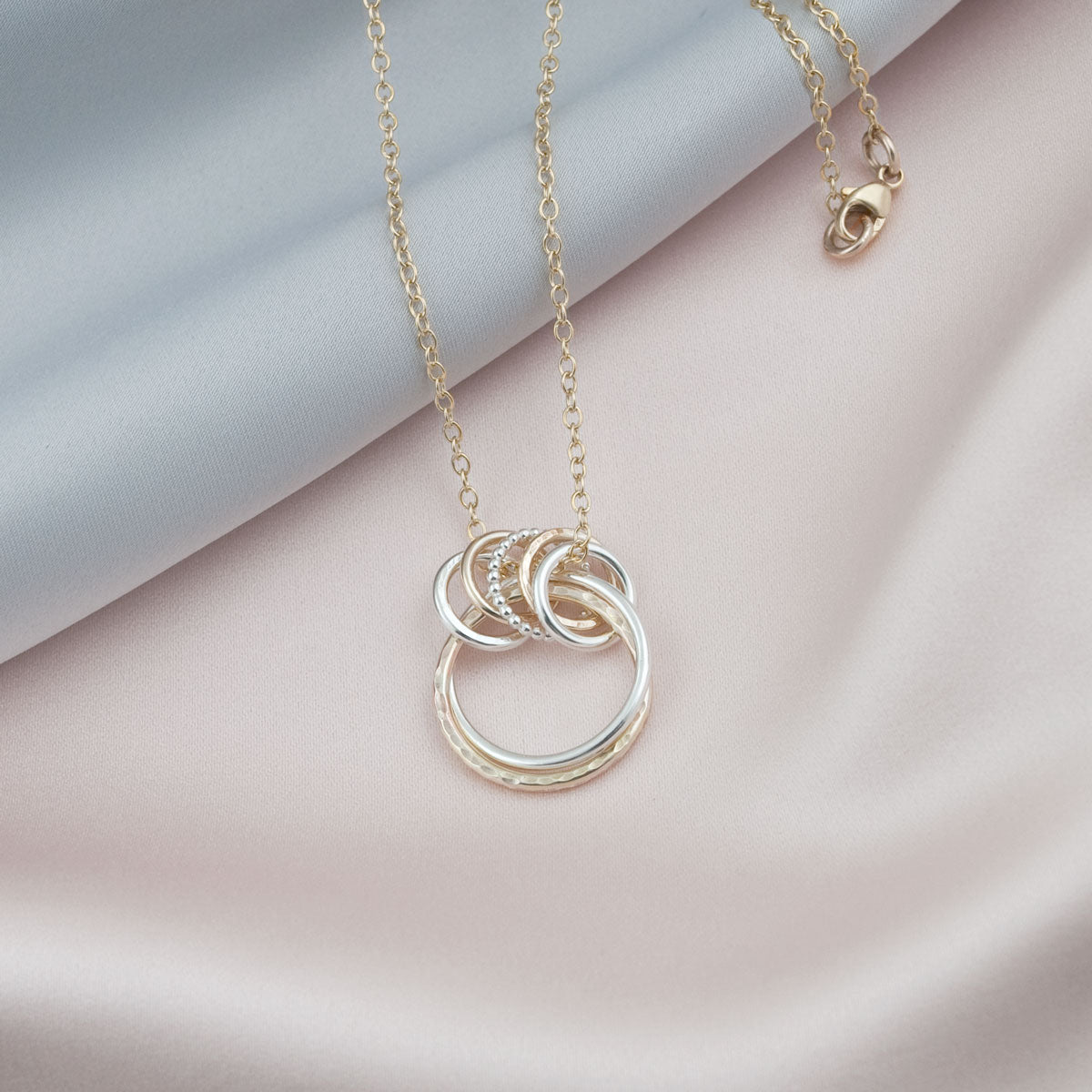 25th Wedding Anniversary Necklace – Silver and Gold