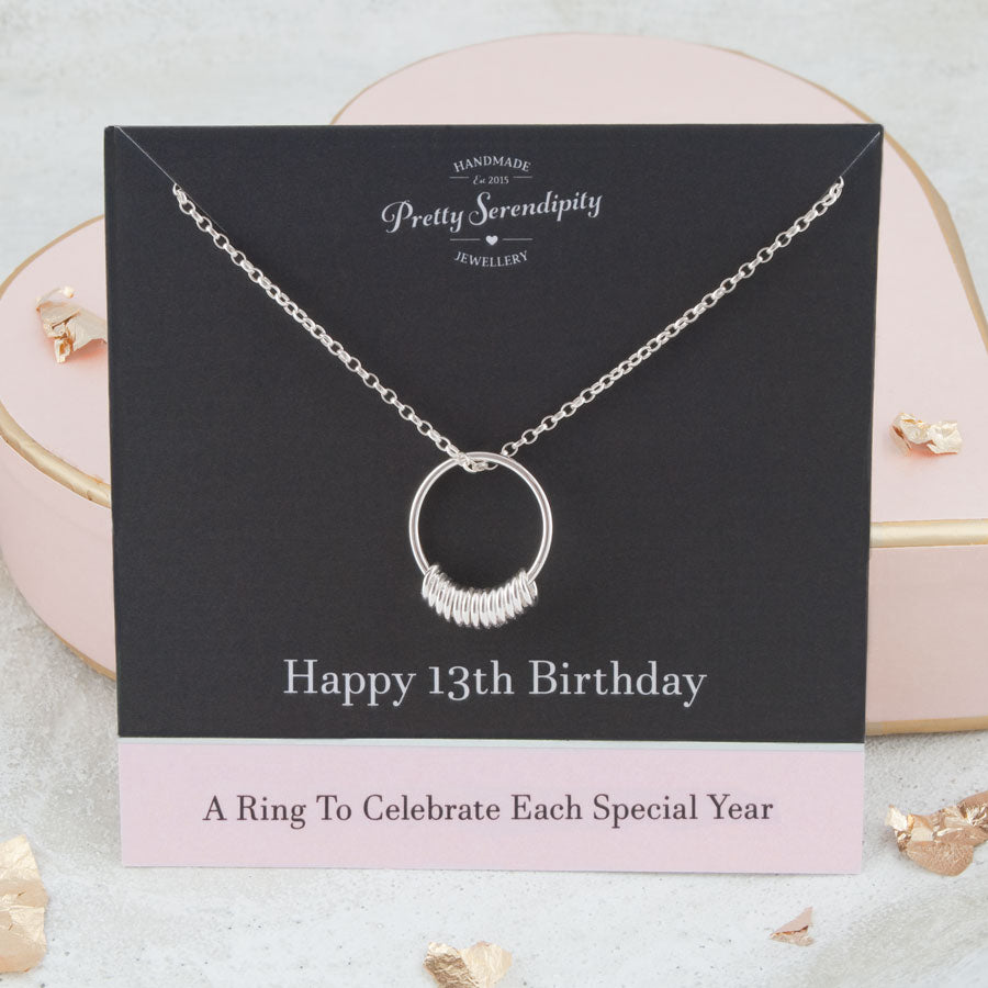 13th Birthday Necklace – A Ring For Each Year