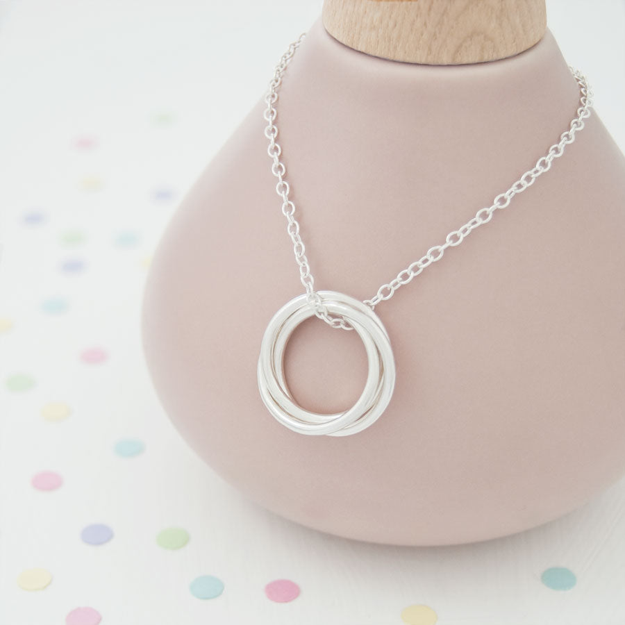 3 rings for on sale 3 decades necklace