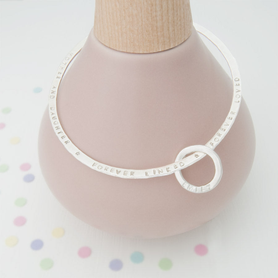 Mother and Daughter &#39;Forever Linked, Forever Loved&#39; Bangle
