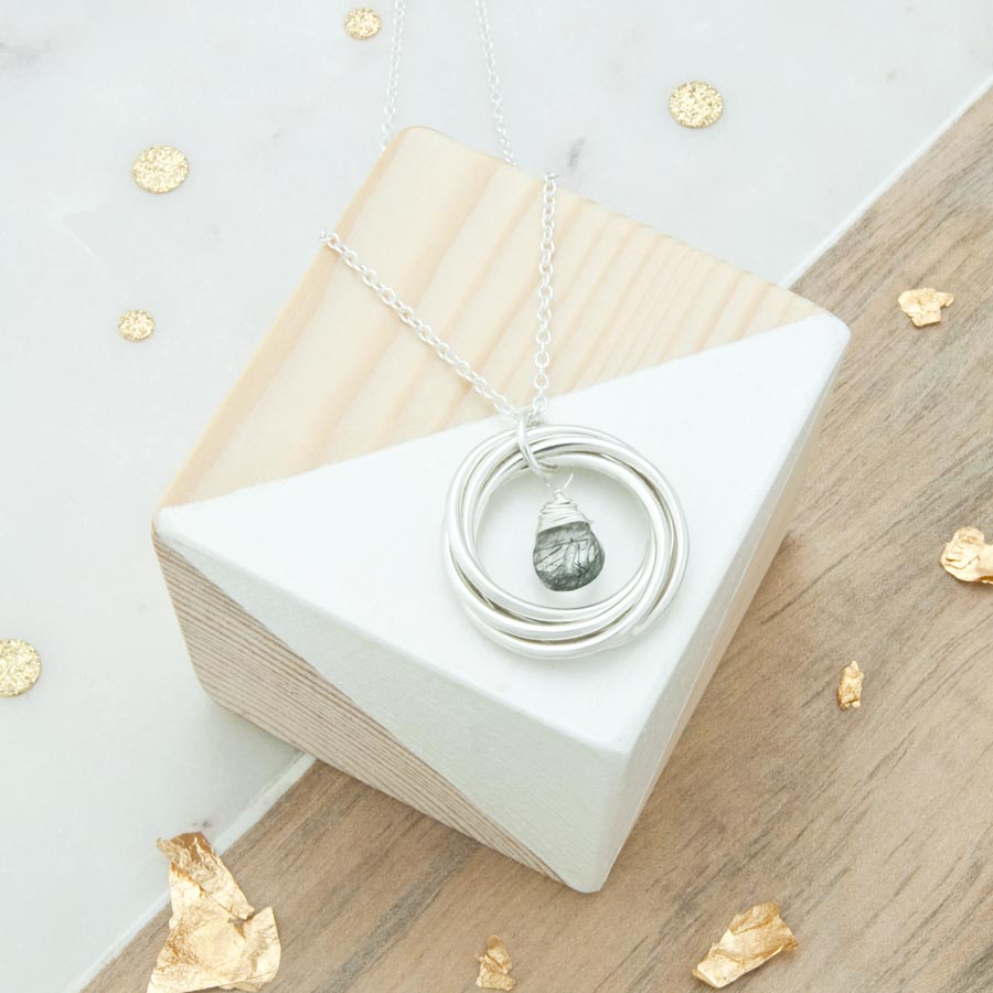 50th Birthday Necklace with Birthstone