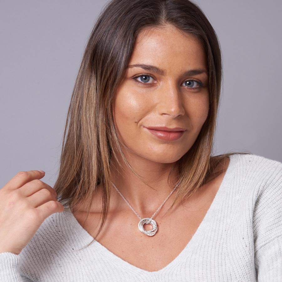 Russian 4 ring necklace personalised Clearance