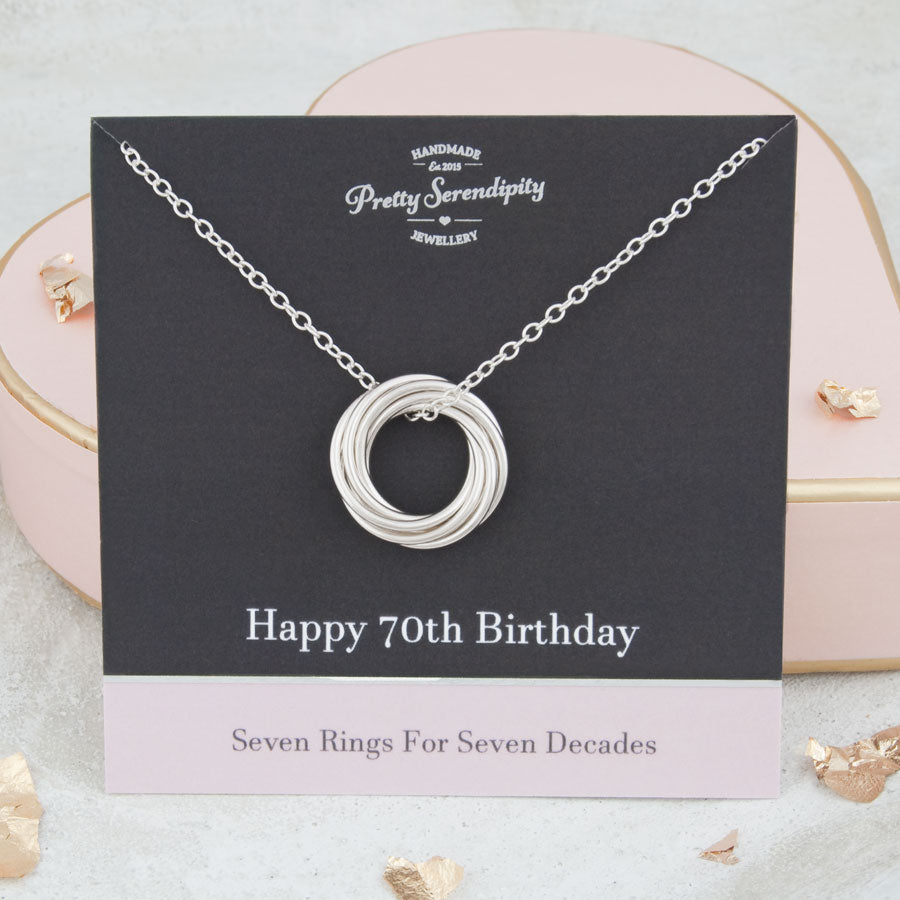 70th birthday gift - silver tree of life necklace