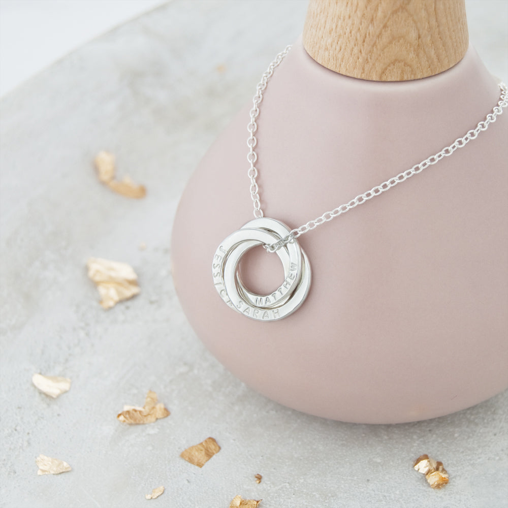 Personalised Russian Ring Necklace | Posh Totty Designs