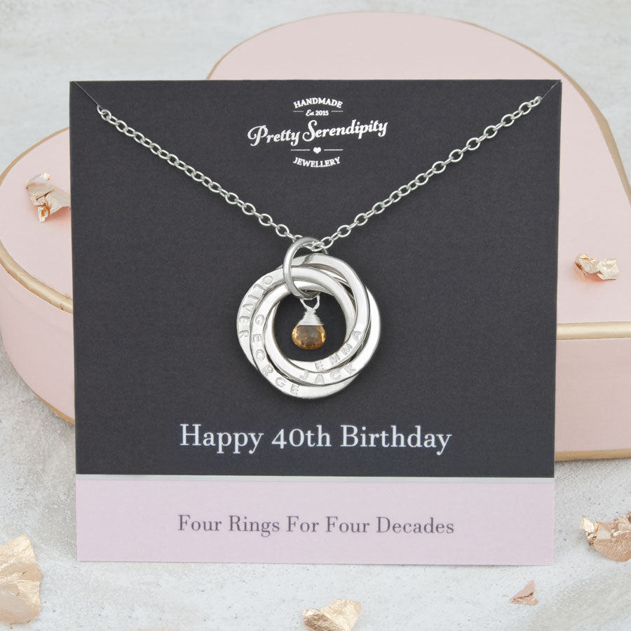 40th birthday jewellery shop